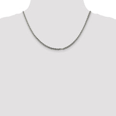 Sterling Silver Antiqued 3.25mm Solid Square Spiga Chain