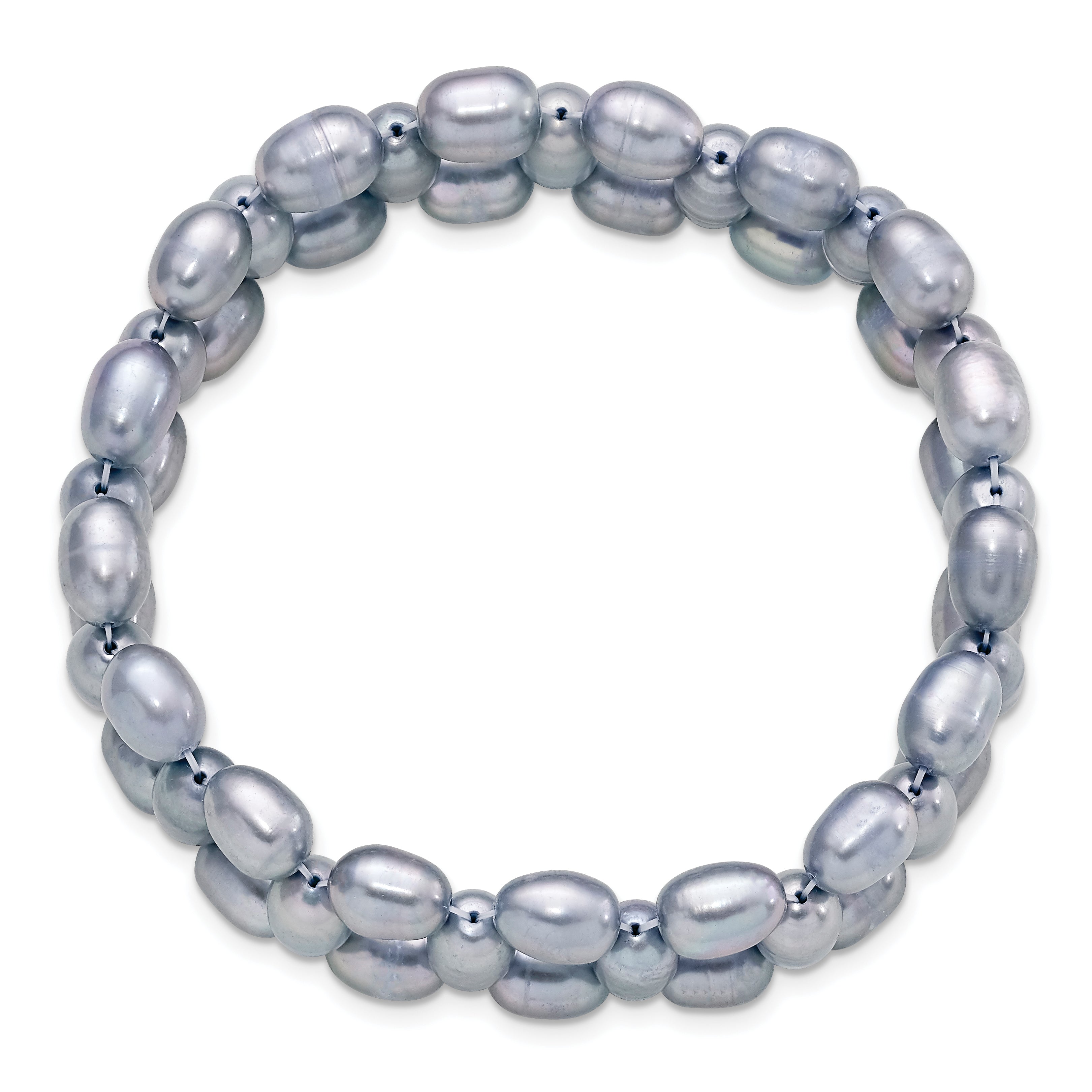 Sophia Jewelers Grey Freshwater Pearl Stretch Bracelet Elegant Handmade Design