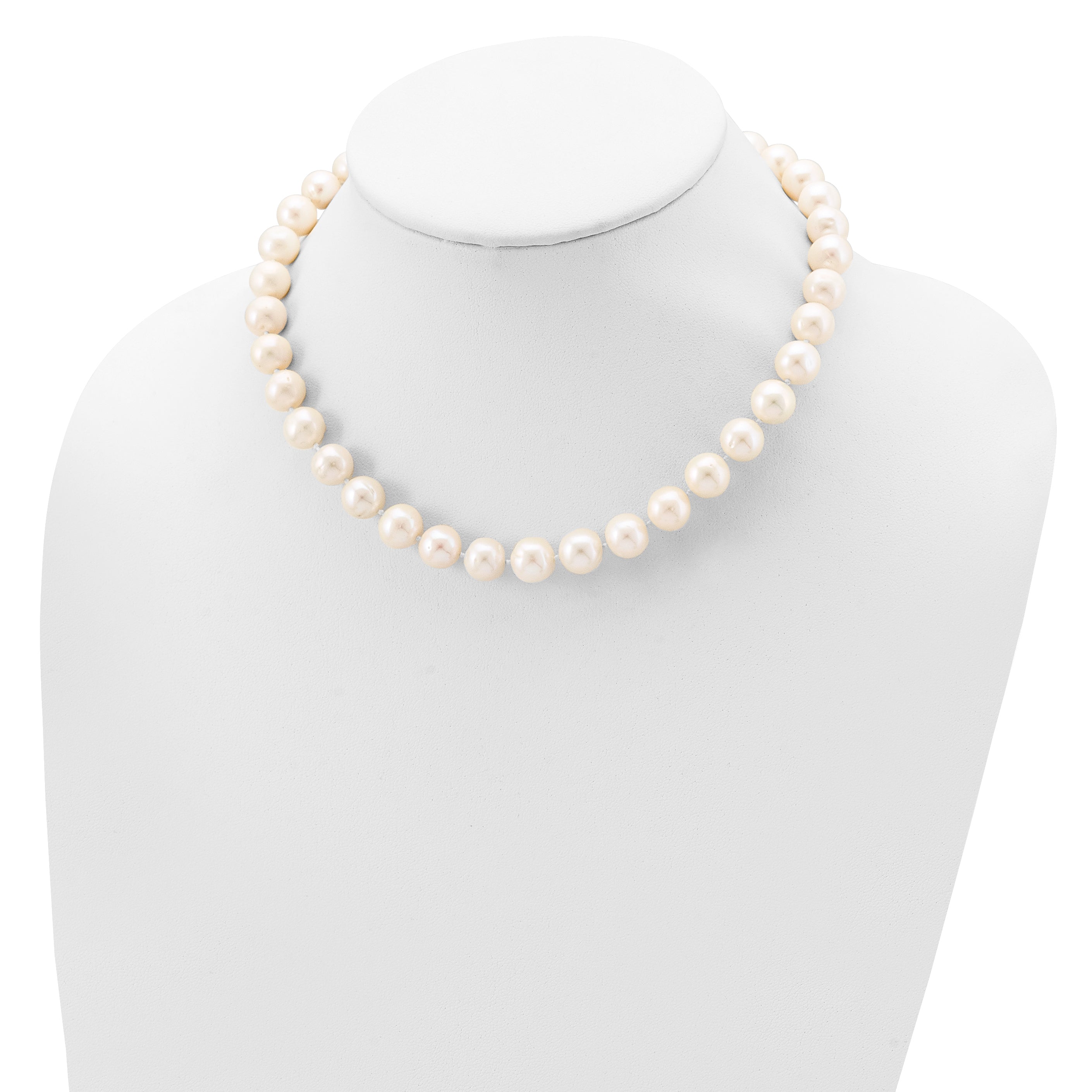 Sophia Jewelers Sterling Silver Cultured Pearl Necklace Polished Elegance