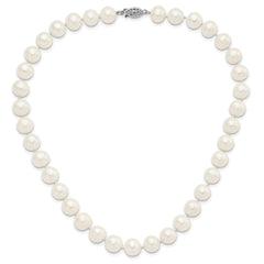 Sophia Jewelers Sterling Silver Cultured Pearl Necklace Polished Elegance