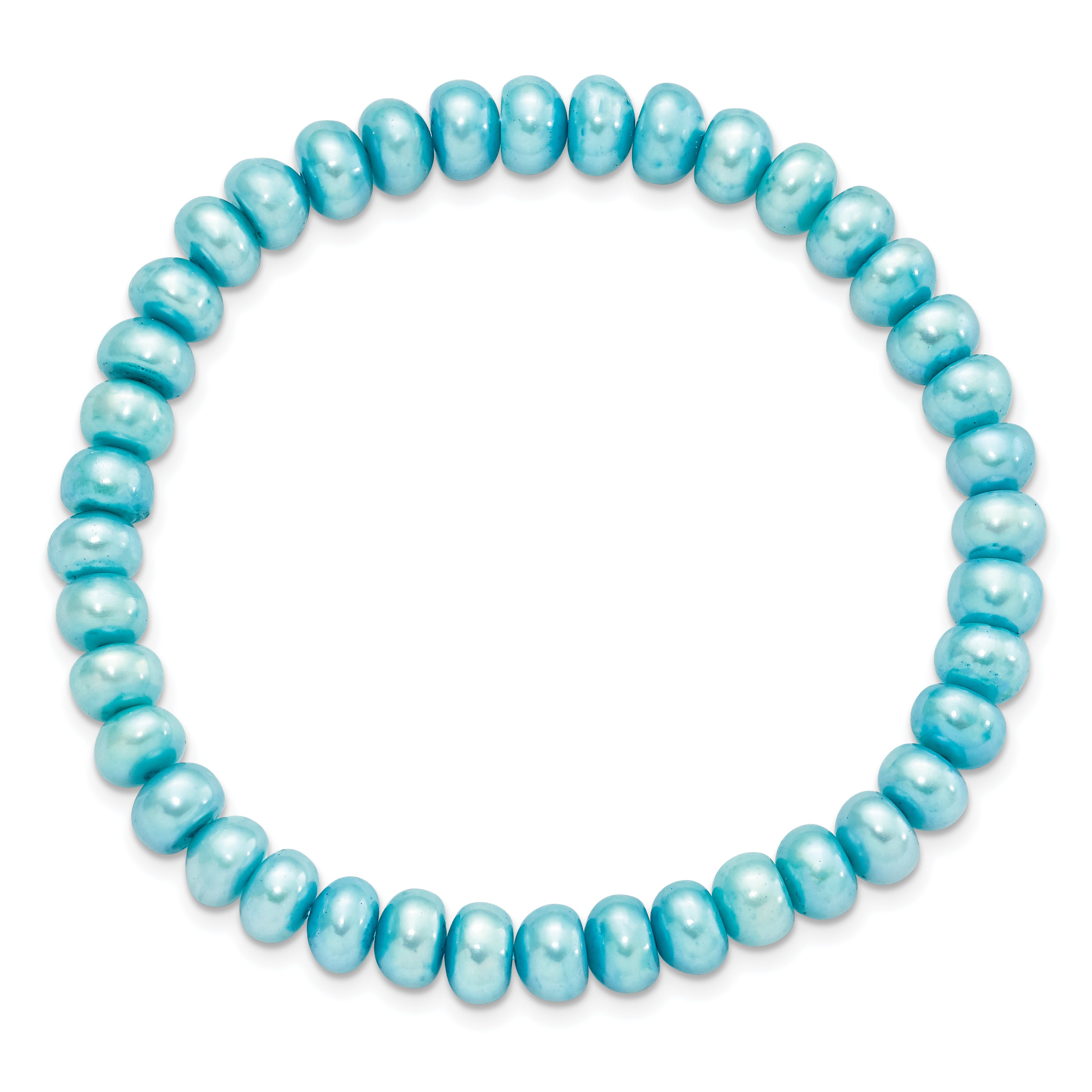 Sophia Jewelers Teal Freshwater Pearl Stretch Bracelet Handcrafted Elegance