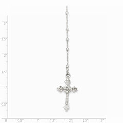 Sterling Silver Polished Rosary Necklace