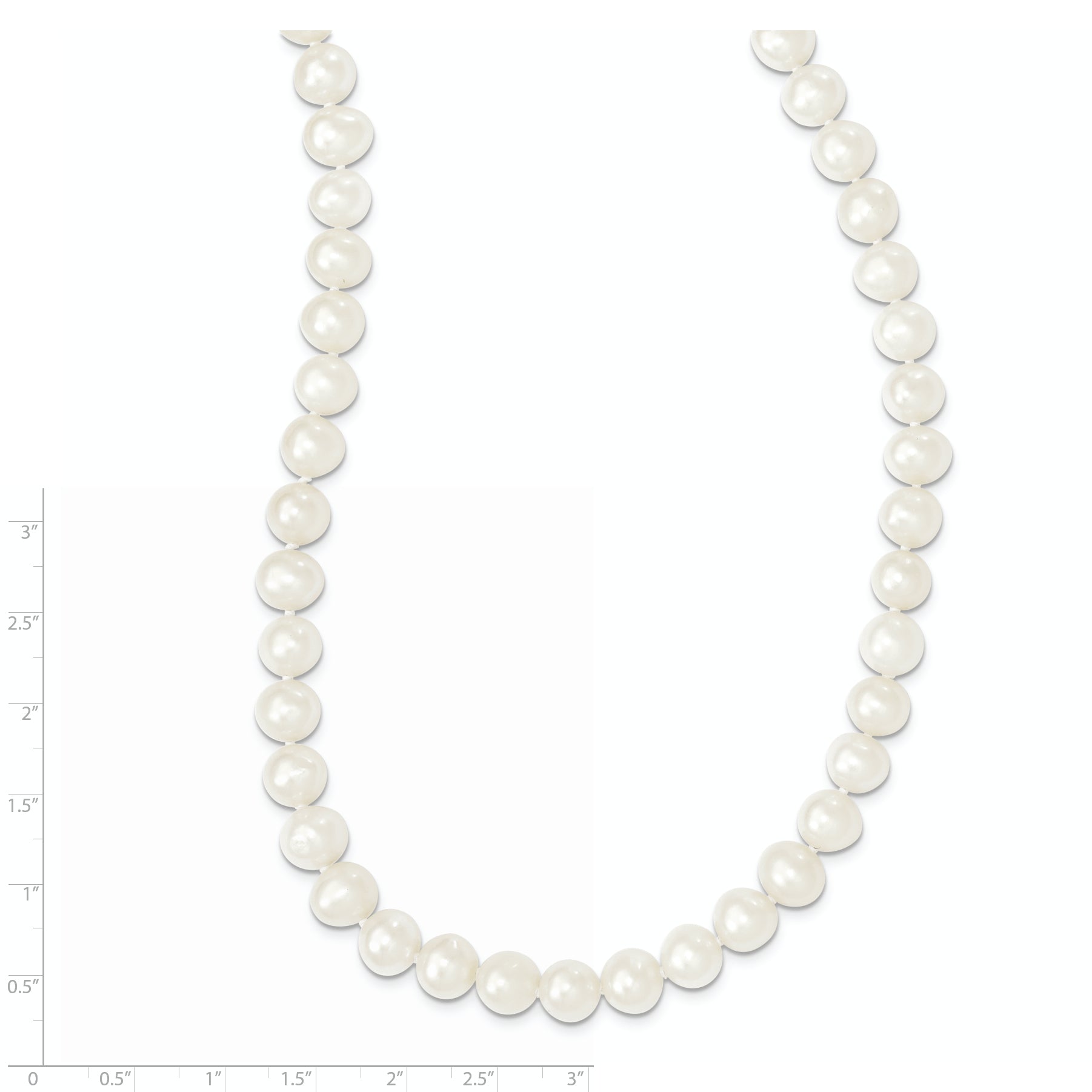 Sophia Jewelers Endless White Freshwater Pearl Necklace 80-Inch Polished Elegant