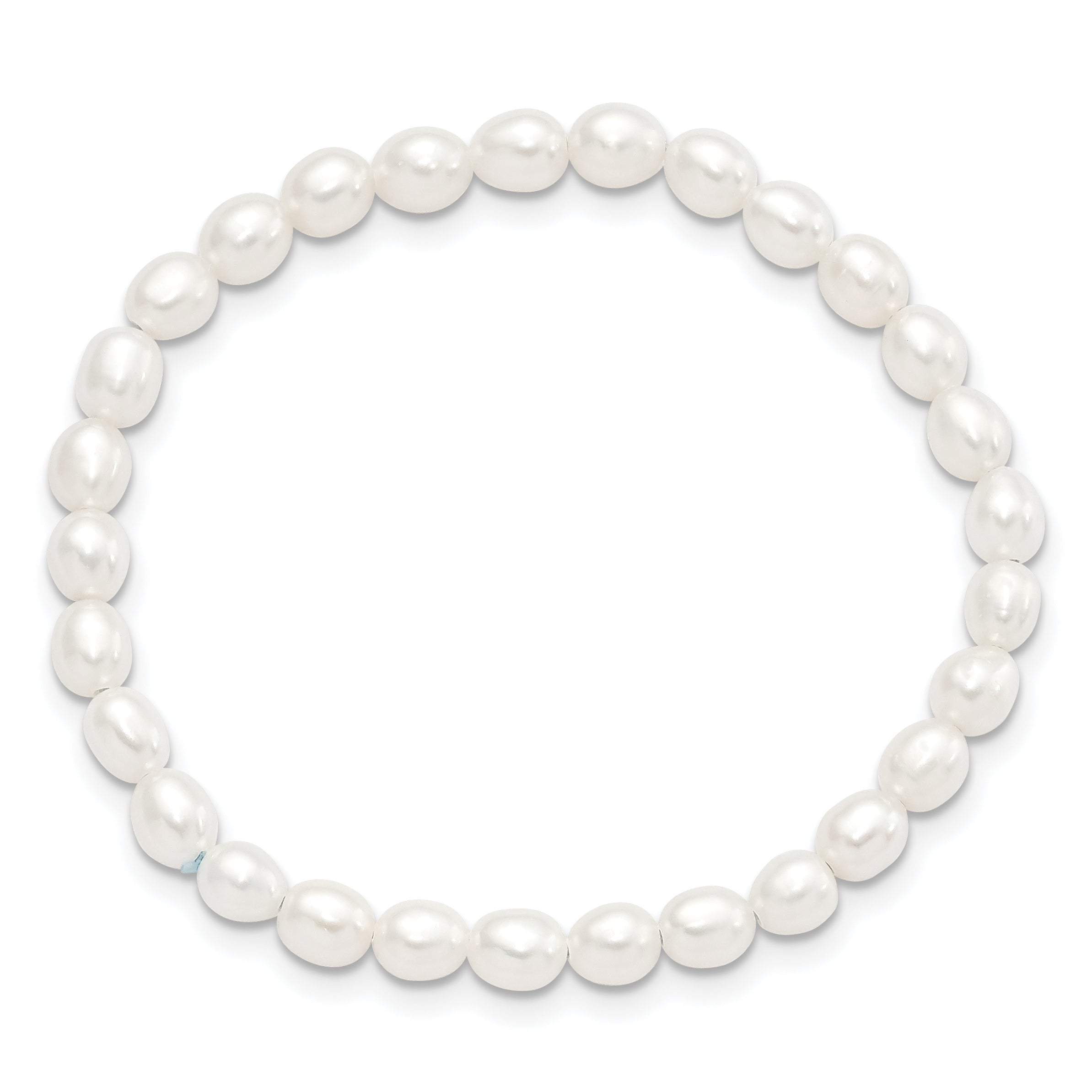 Sophia Jewelers Girl's Stretch Rice Pearl Bracelet Handcrafted Elegance