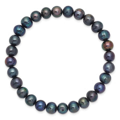 6-7mm Black Freshwater Cultured Pearl Stretch Bracelet