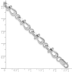 De-Ani Sterling Silver Rhodium-plated Polished Mariners Link Bracelet