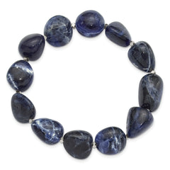 Sodalite and Hematite Beaded Stretch Bracelet