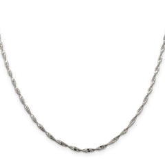 Sterling Silver 2mm Twisted Herringbone Chain