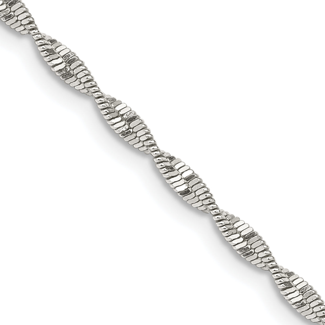 Sterling Silver 2mm Twisted Herringbone Chain