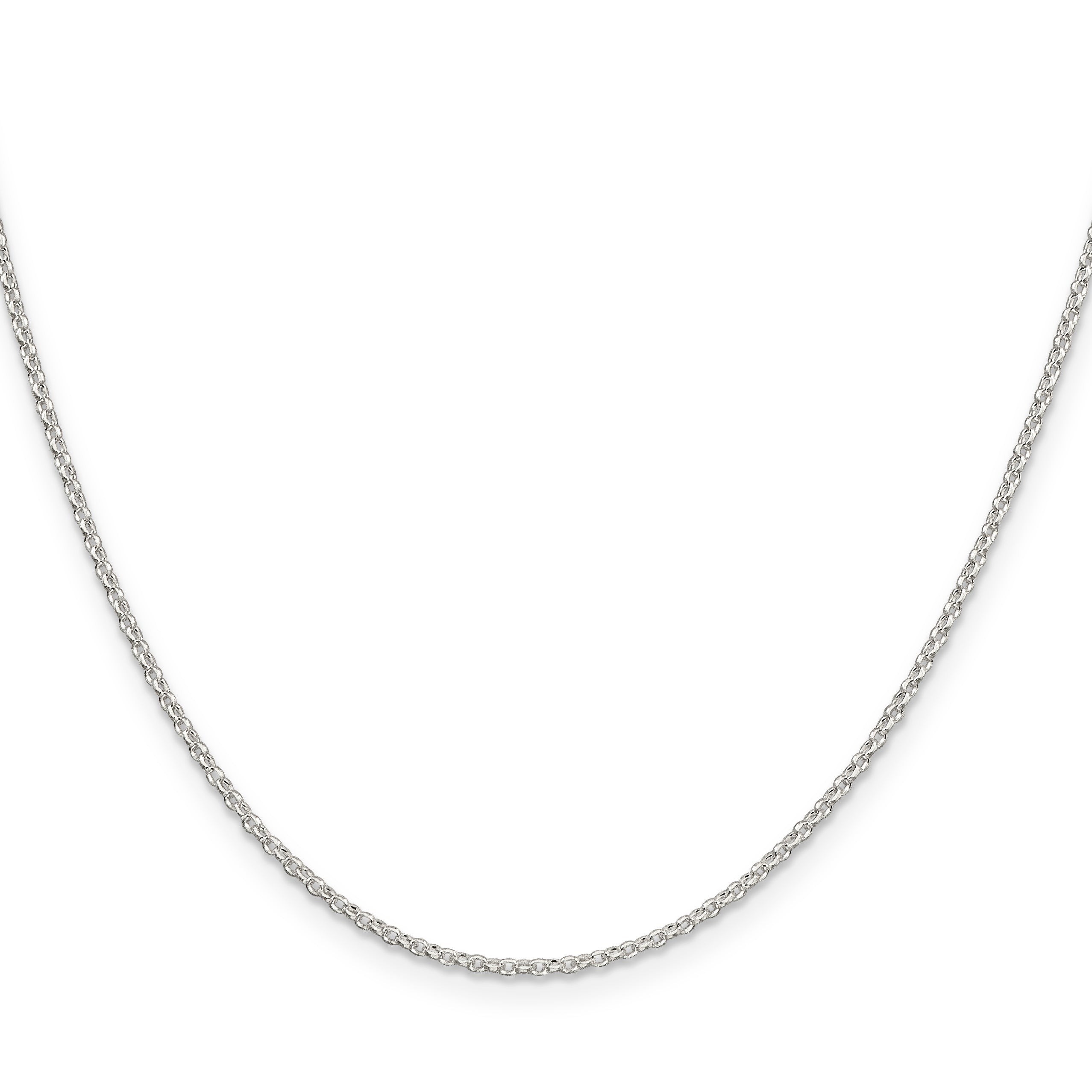 Sterling Silver 1.5mm Diamond-cut Cable Chain