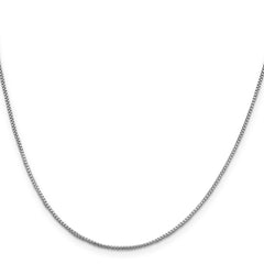 Sterling Silver Rhodium-plated 1.25mm Round Box Chain