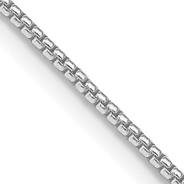 Sterling Silver Rhodium-plated 1.25mm Round Box Chain