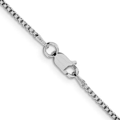 Sterling Silver Rhodium-plated 1.5mm Round Box Chain