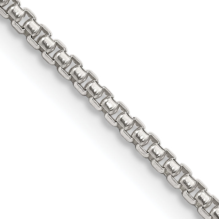 Sterling Silver 1.75mm Round Box Chain