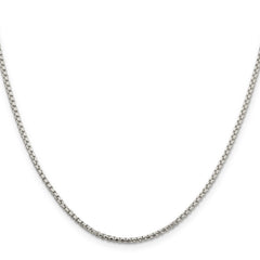 Sterling Silver 2mm Round Box Chain