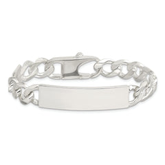 Sterling Silver Figaro Link ID Bracelet