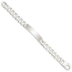 Sterling Silver Curb Link ID Bracelet