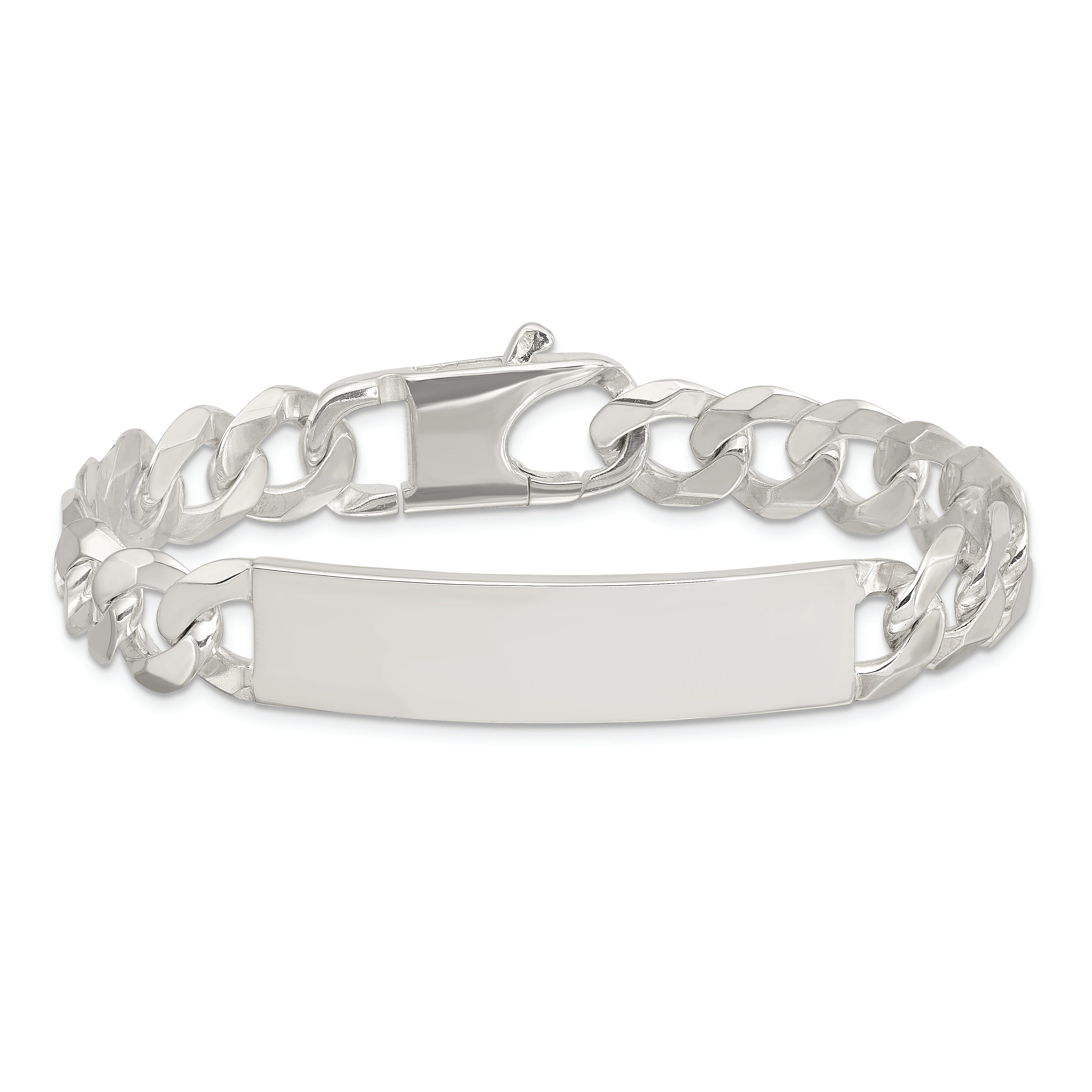 Sterling Silver Curb Link ID Bracelet