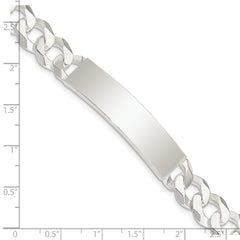 Sterling Silver Curb Link ID Bracelet