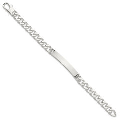 Sterling Silver 7in Curb ID Bracelet