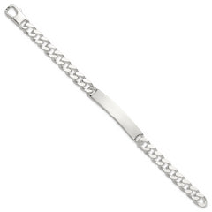 Sterling Silver 7in Curb ID Bracelet