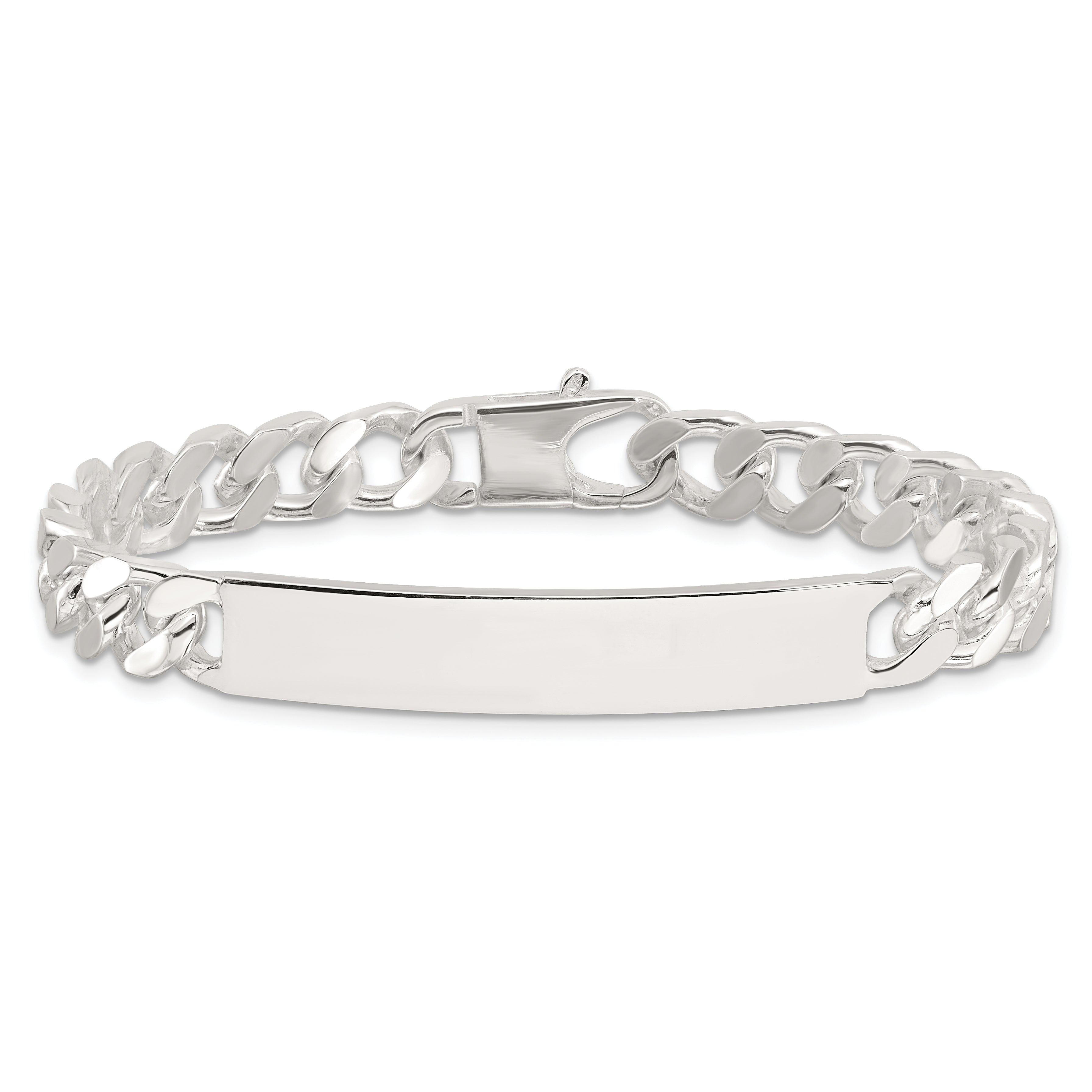 Sterling Silver 7in Curb ID Bracelet