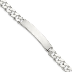 Sterling Silver 8in Curb ID Bracelet