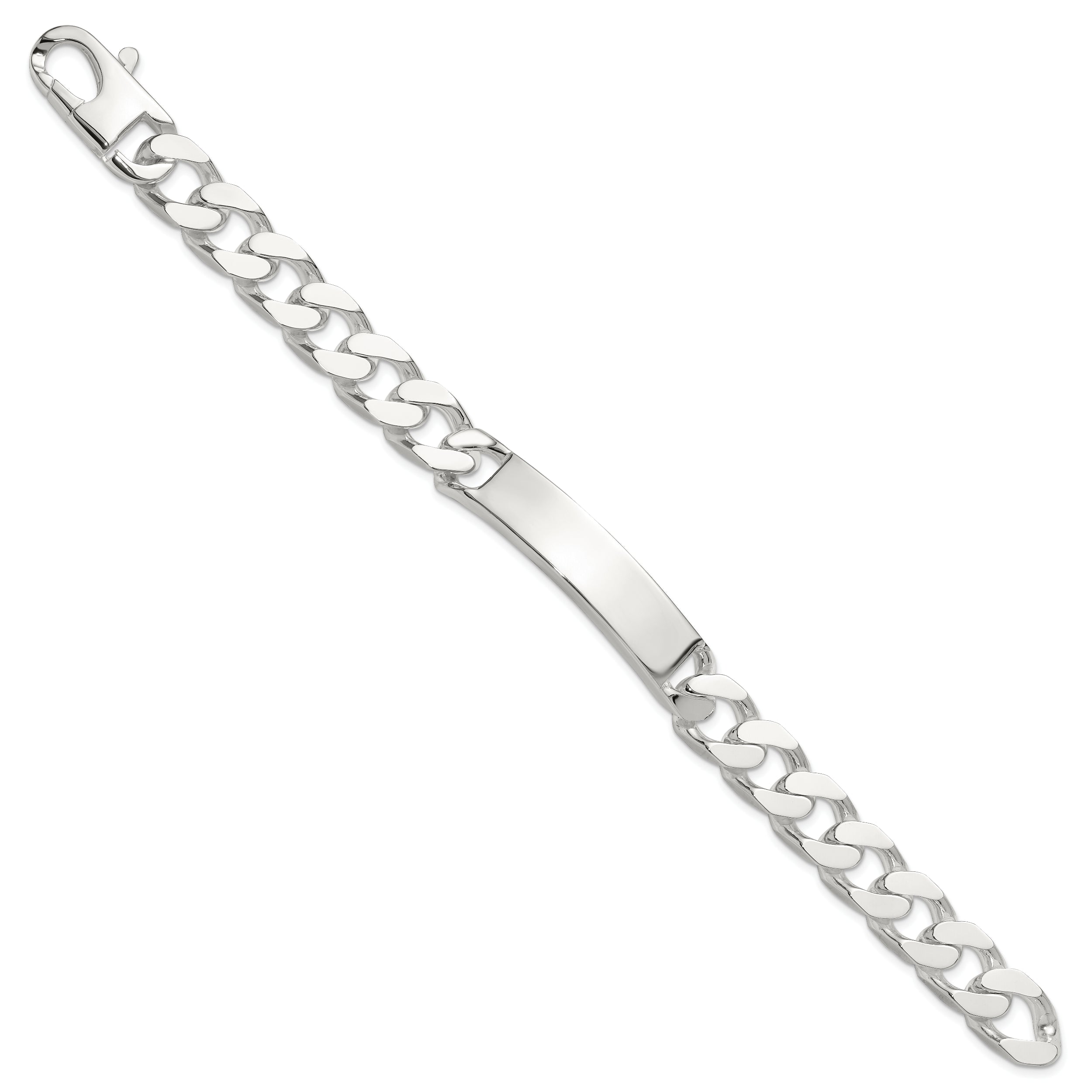 Sterling Silver 8.5in Curb ID Bracelet