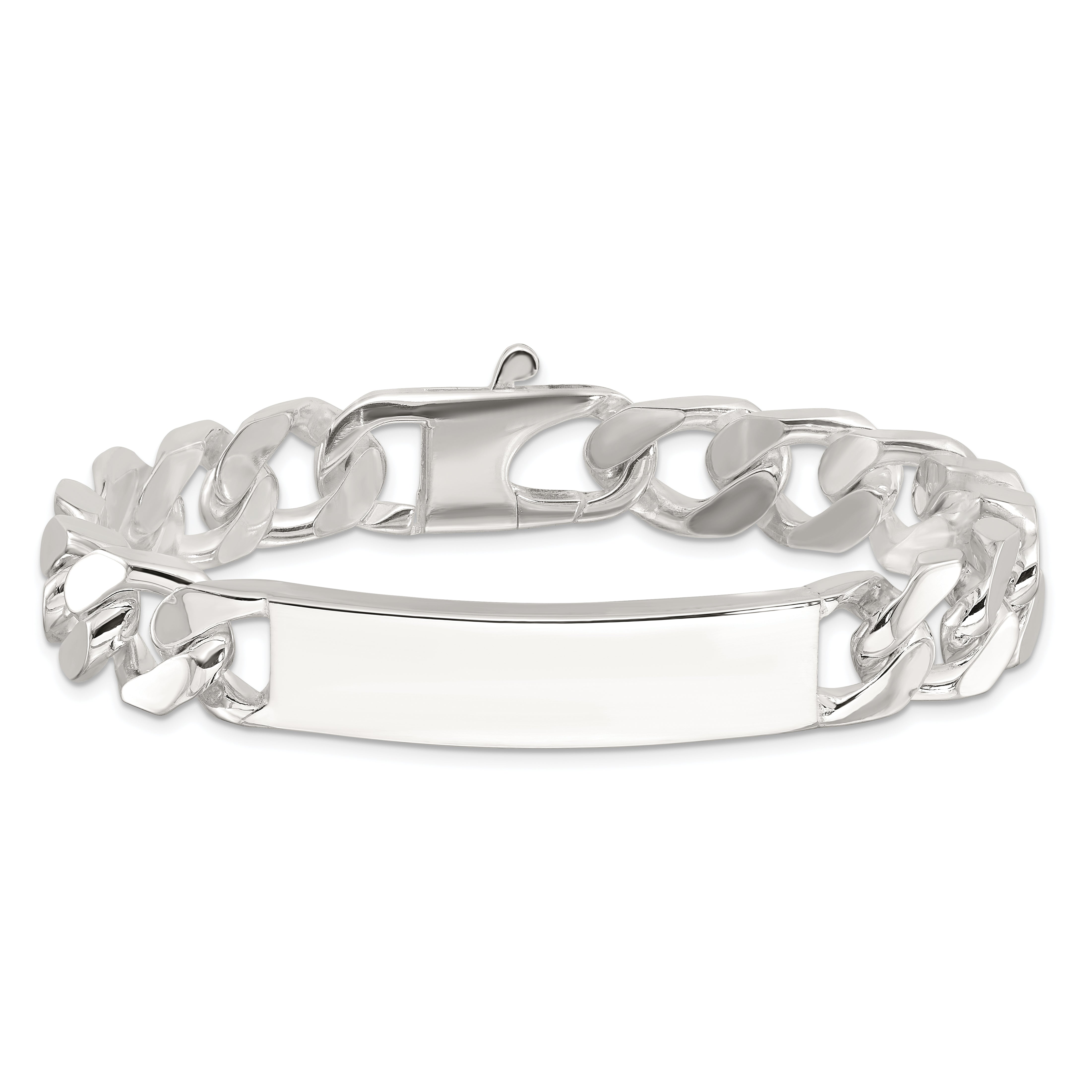 Sterling Silver 8.5in Curb ID Bracelet