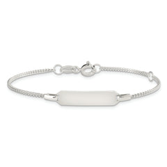 Sterling Silver Childrens 5in Plus 1in EXT ID Curb Link Bracelet