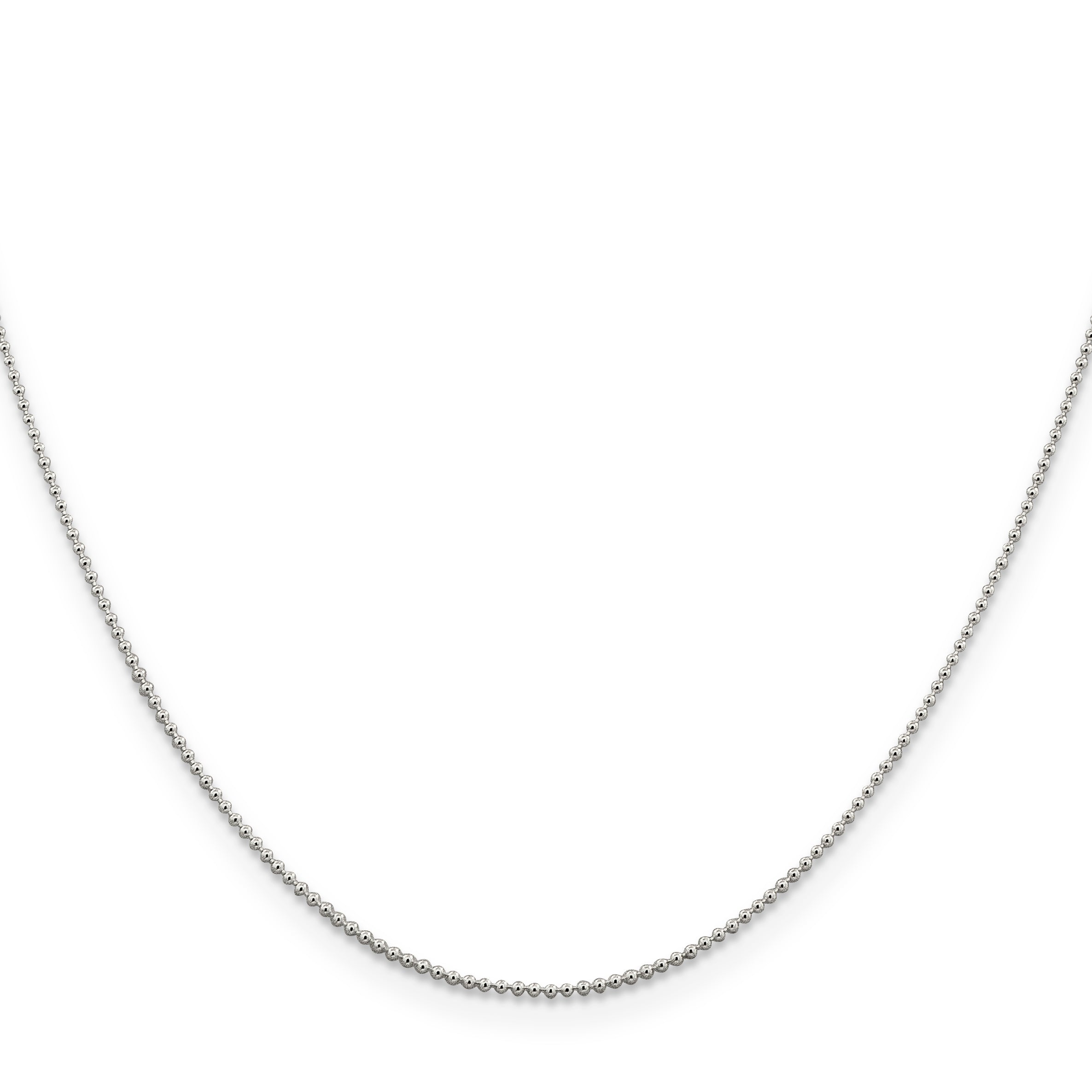 Sterling Silver 1mm Beaded Chain