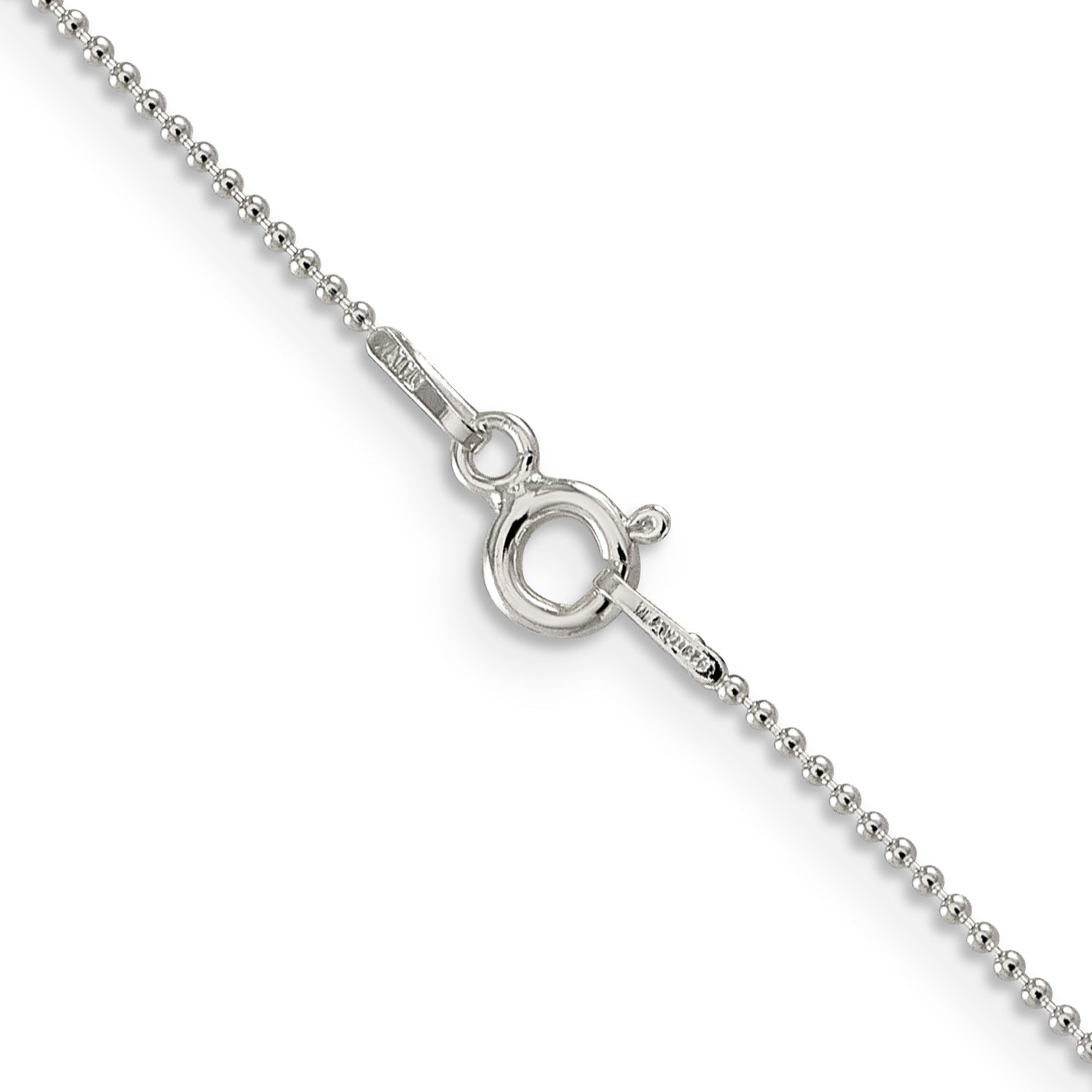 Sophia Jewelers 925 Sterling Silver Women's Polished Beaded Chain Necklace 16