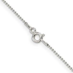 Sterling Silver 1mm Beaded Chain