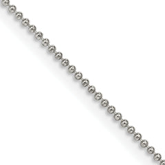 Sterling Silver 1mm Beaded Chain