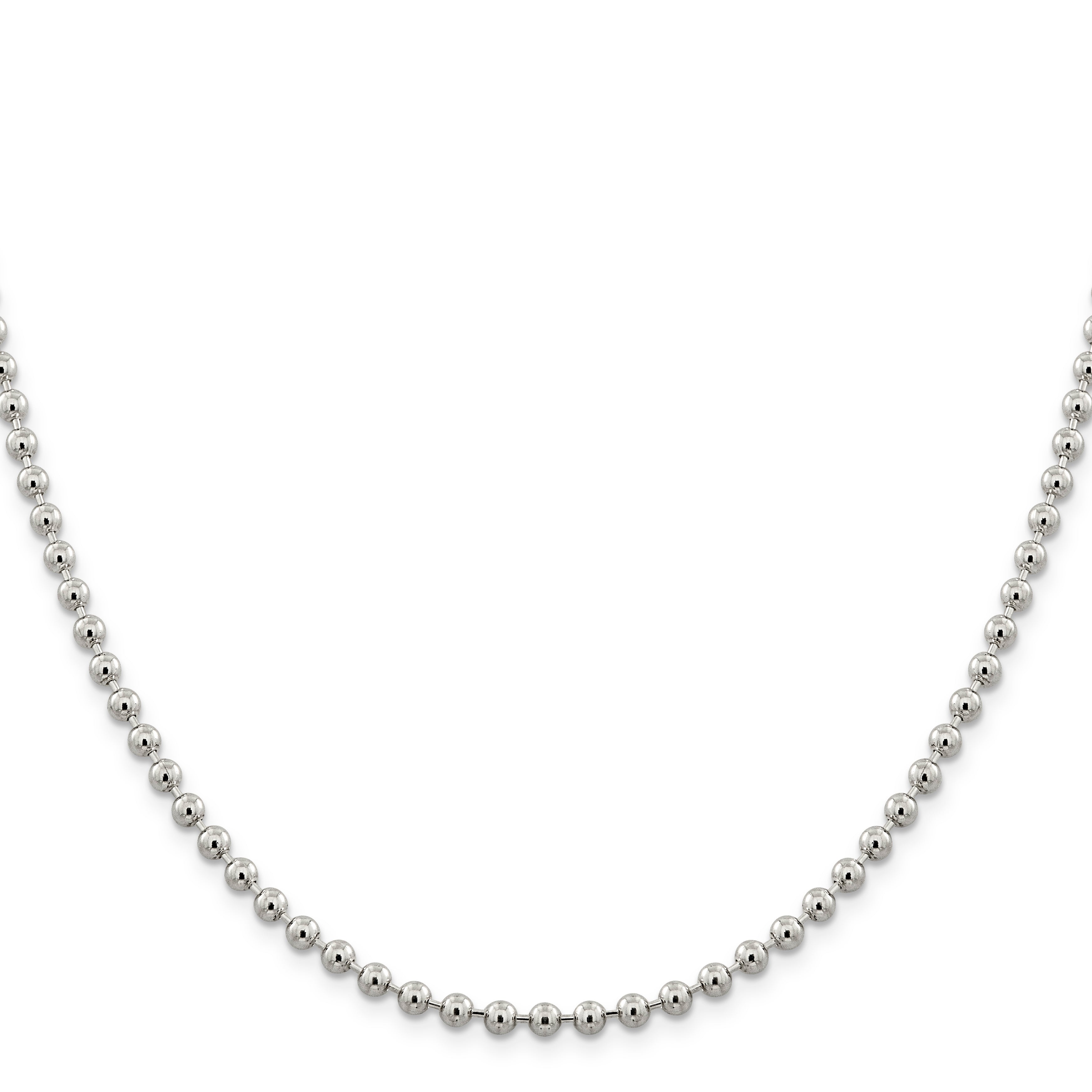 Sterling Silver 4mm Beaded Chain