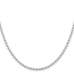 Sterling Silver 4mm Beaded Chain