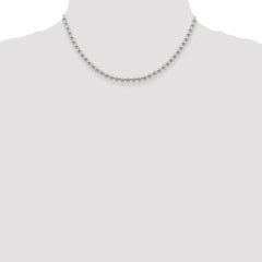 Sterling Silver 4mm Beaded Chain