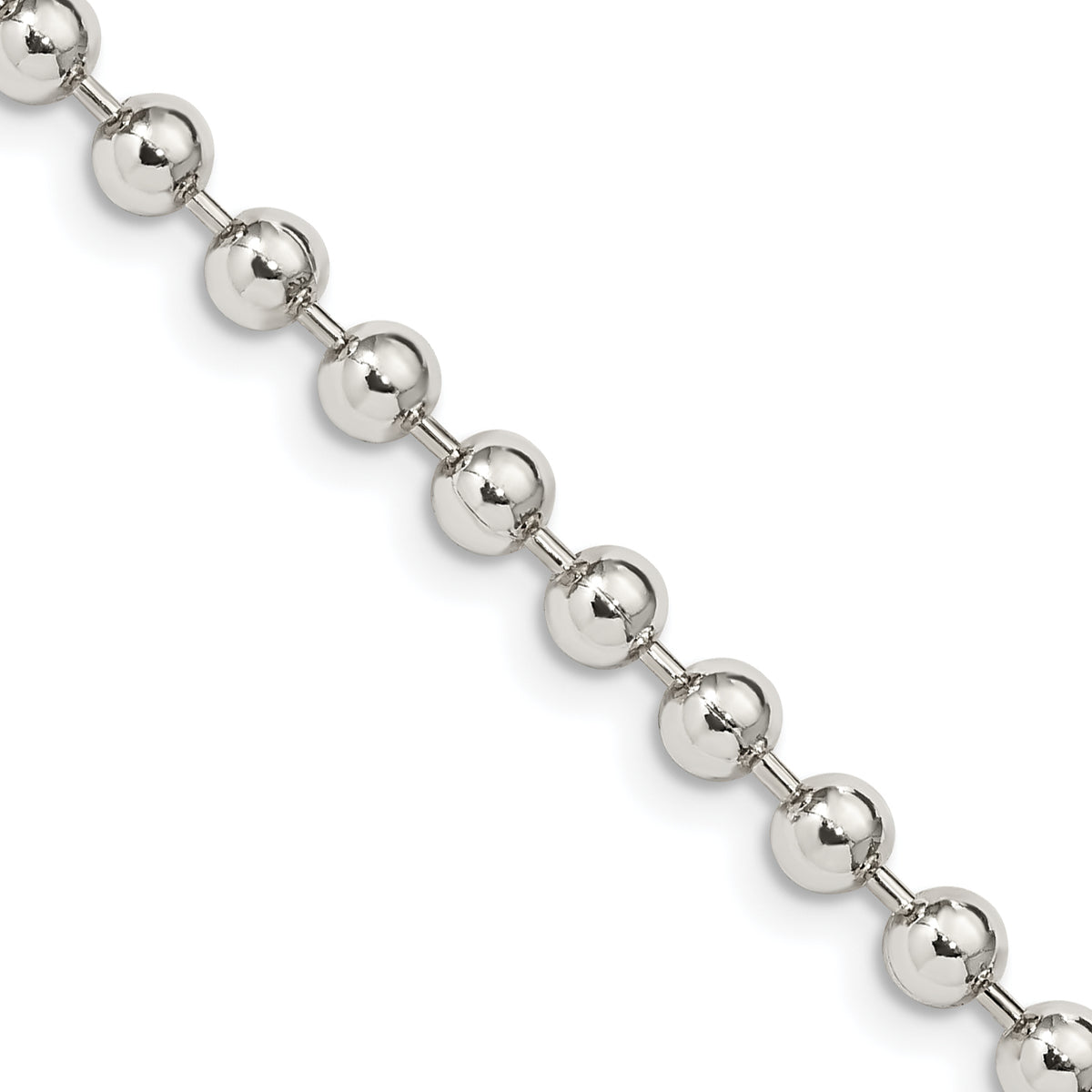 Sterling Silver 4mm Beaded Chain