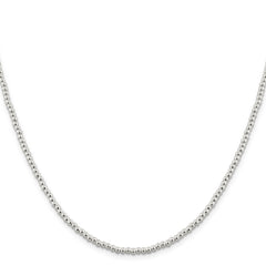 Sterling Silver 3mm Beads on Box Chain