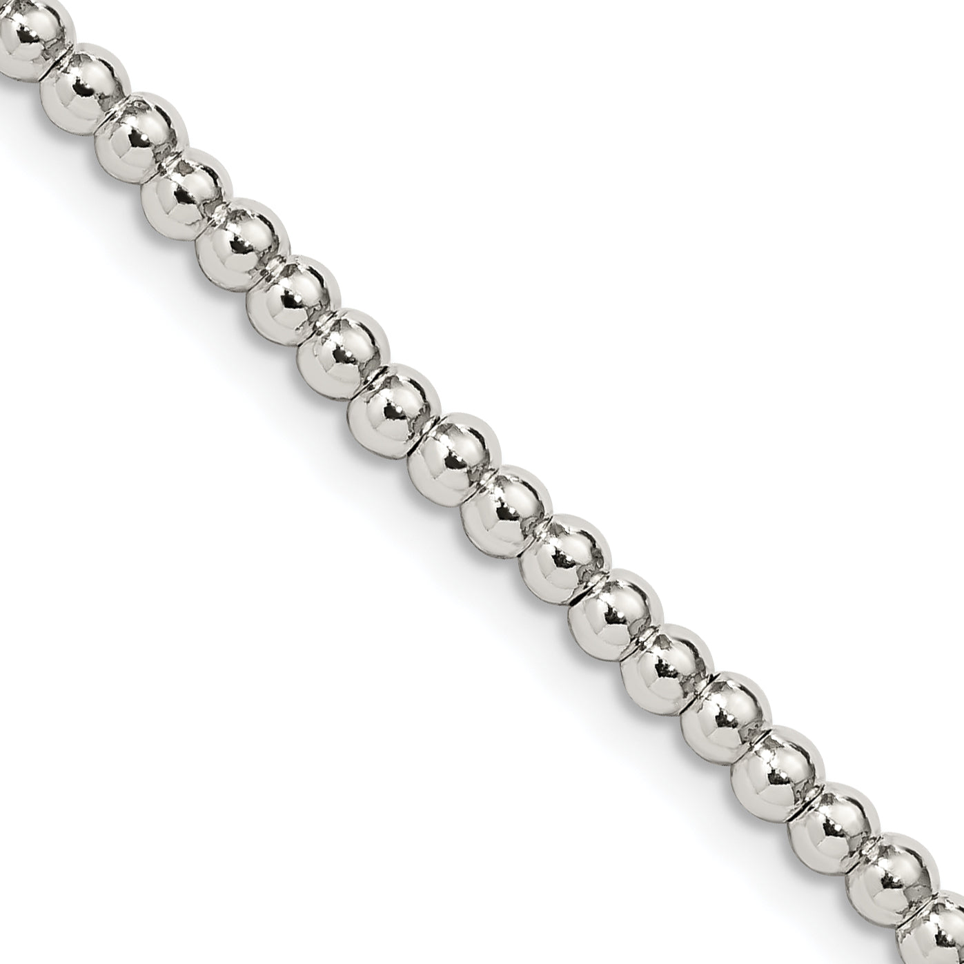 Sterling Silver 3mm Beads on Box Chain