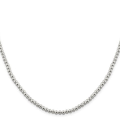 Sterling Silver 4mm Beads on Box Chain