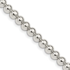 Sterling Silver 5mm Beads on Box Chain