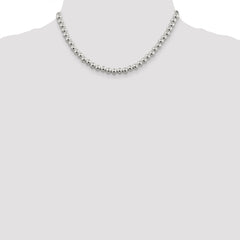 Sterling Silver 6.1mm Beads on Box Chain