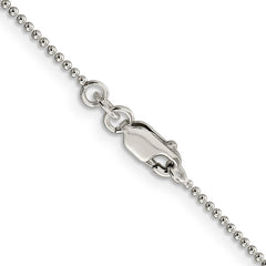 Sterling Silver 1.25mm Beaded Chain