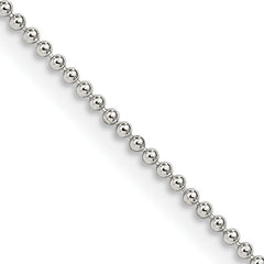 Sterling Silver 1.25mm Beaded Chain