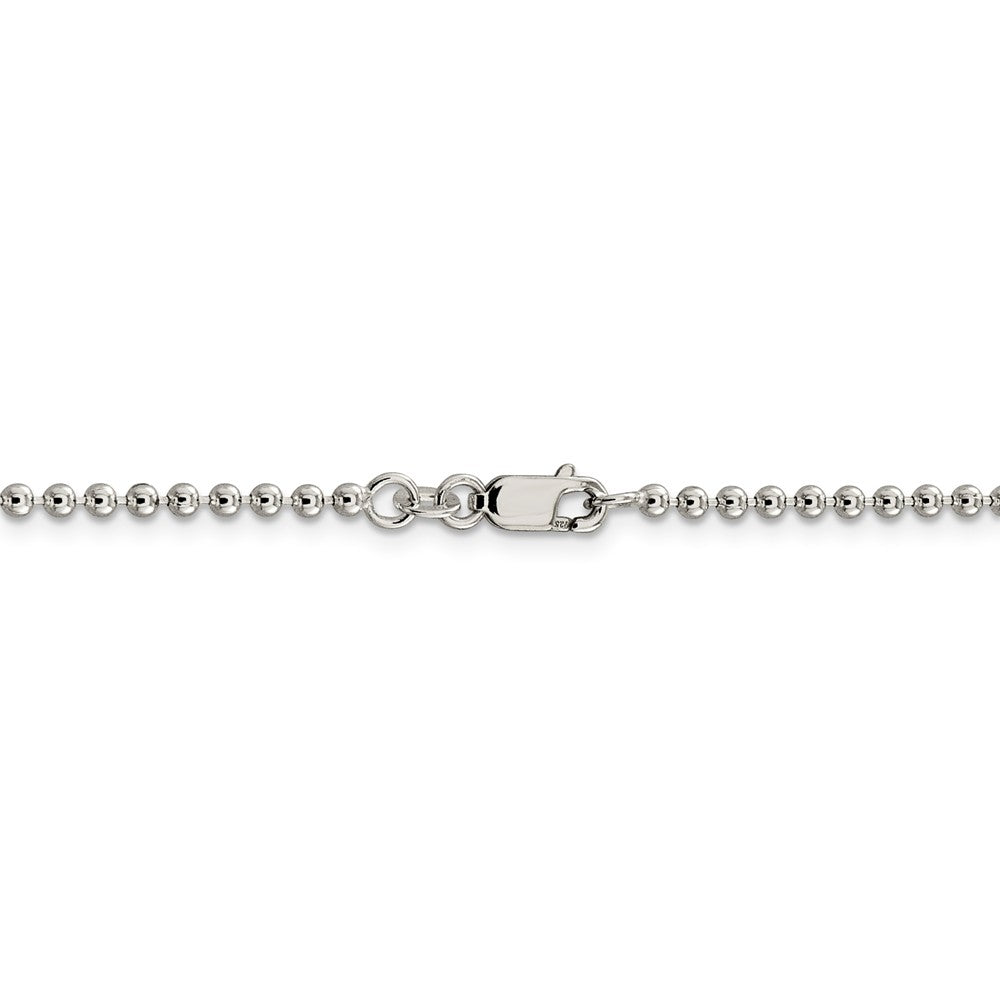 Sterling Silver 2.35mm Beaded Chain