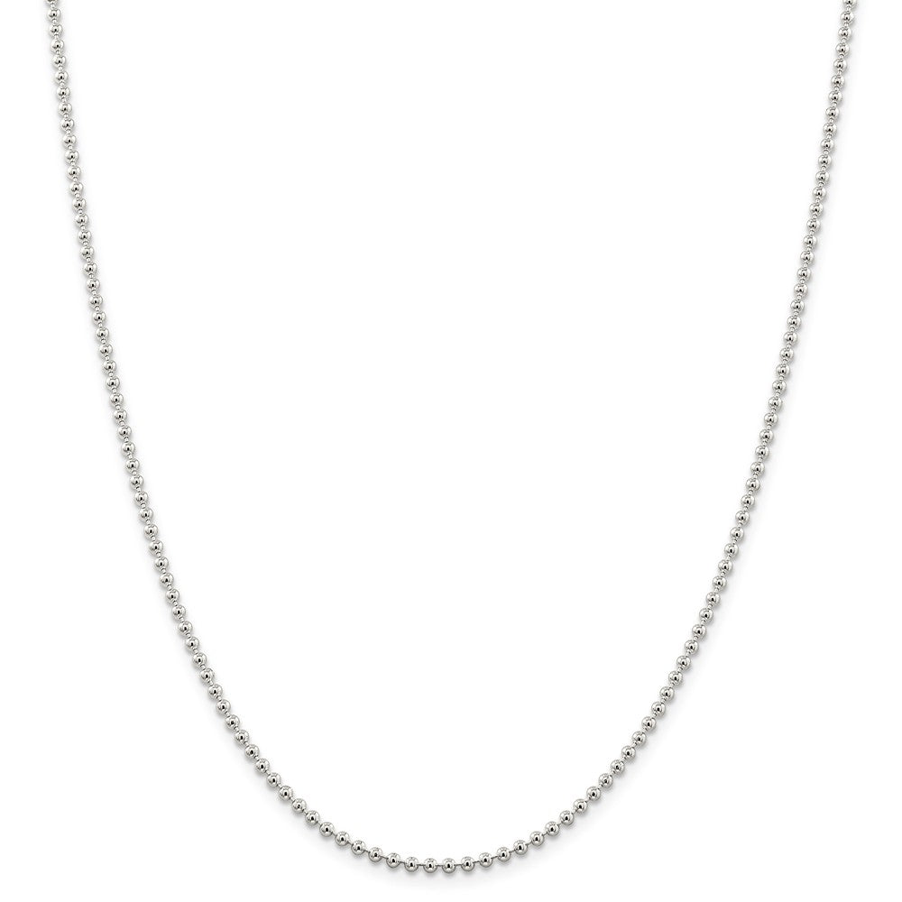 Sterling Silver 2.35mm Beaded Chain