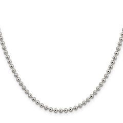 Sterling Silver 3mm Beaded Chain