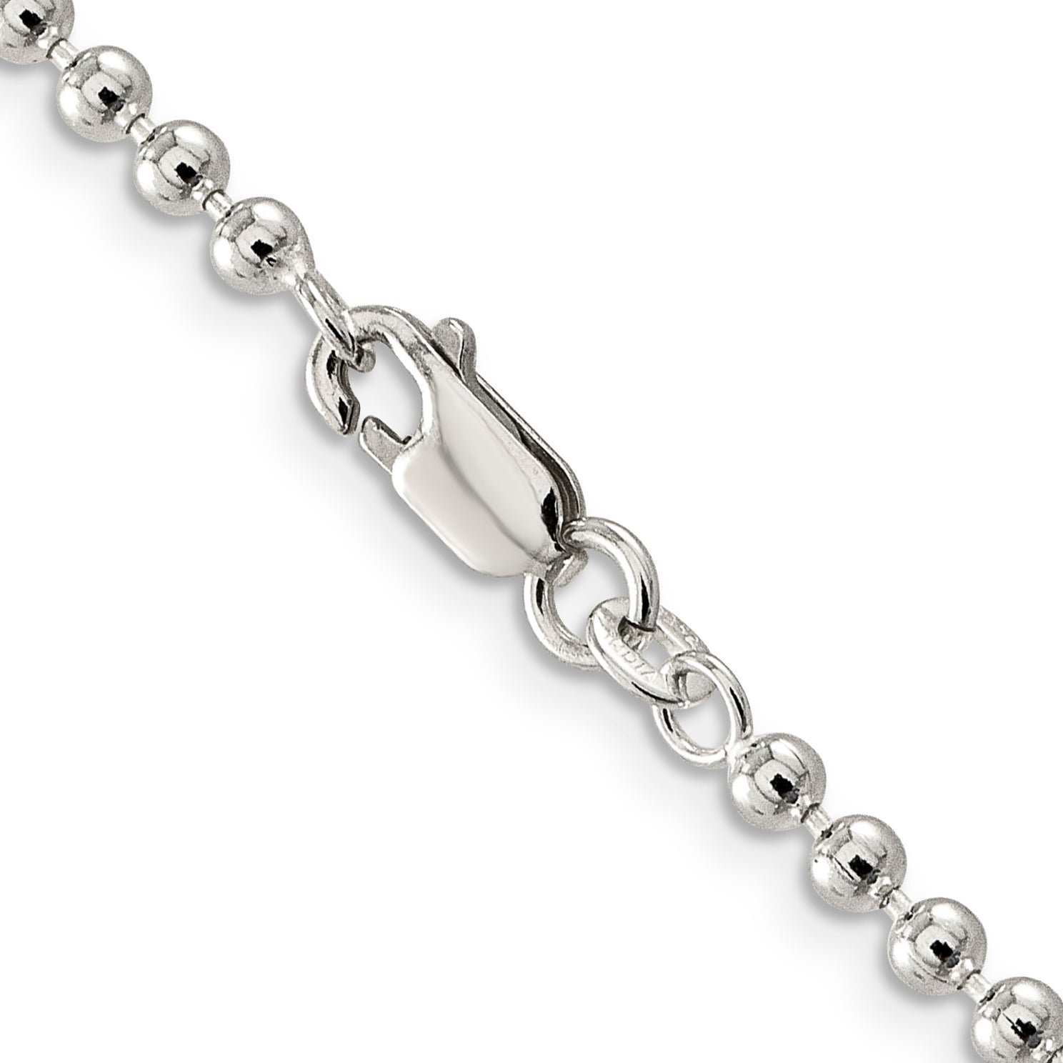 Sterling Silver 3mm Beaded Chain