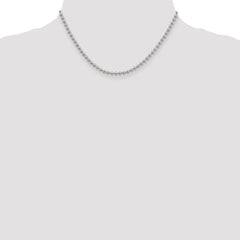 Sterling Silver 3mm Beaded Chain